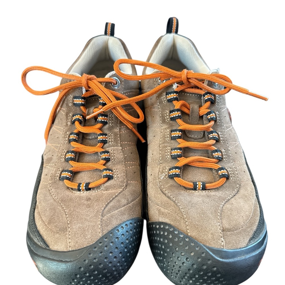 Keen Brown Athletic Shoes with Orange Accents